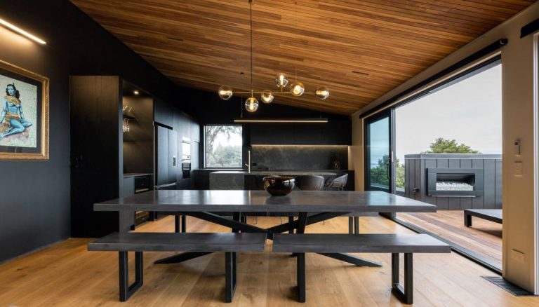 Kaitiaki Lodge dining and kitchen area2 768x438