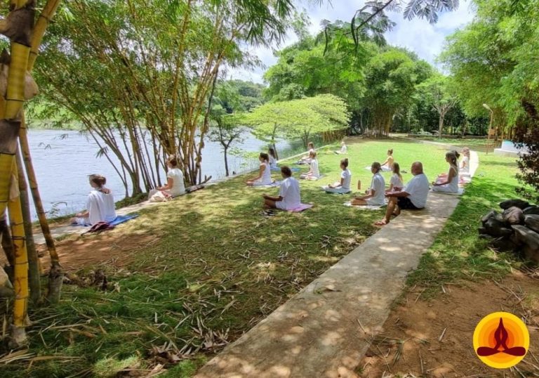 21 Day Pancha Kosha Detoxification Retreat with Yoga in Mysore KarnatakaIndia river side meditation 768x538