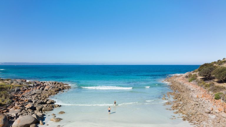 SDKI HIGH RES Property Guests having a swim Copyright Sea Dragon Kangaroo Island Under 2 768x432